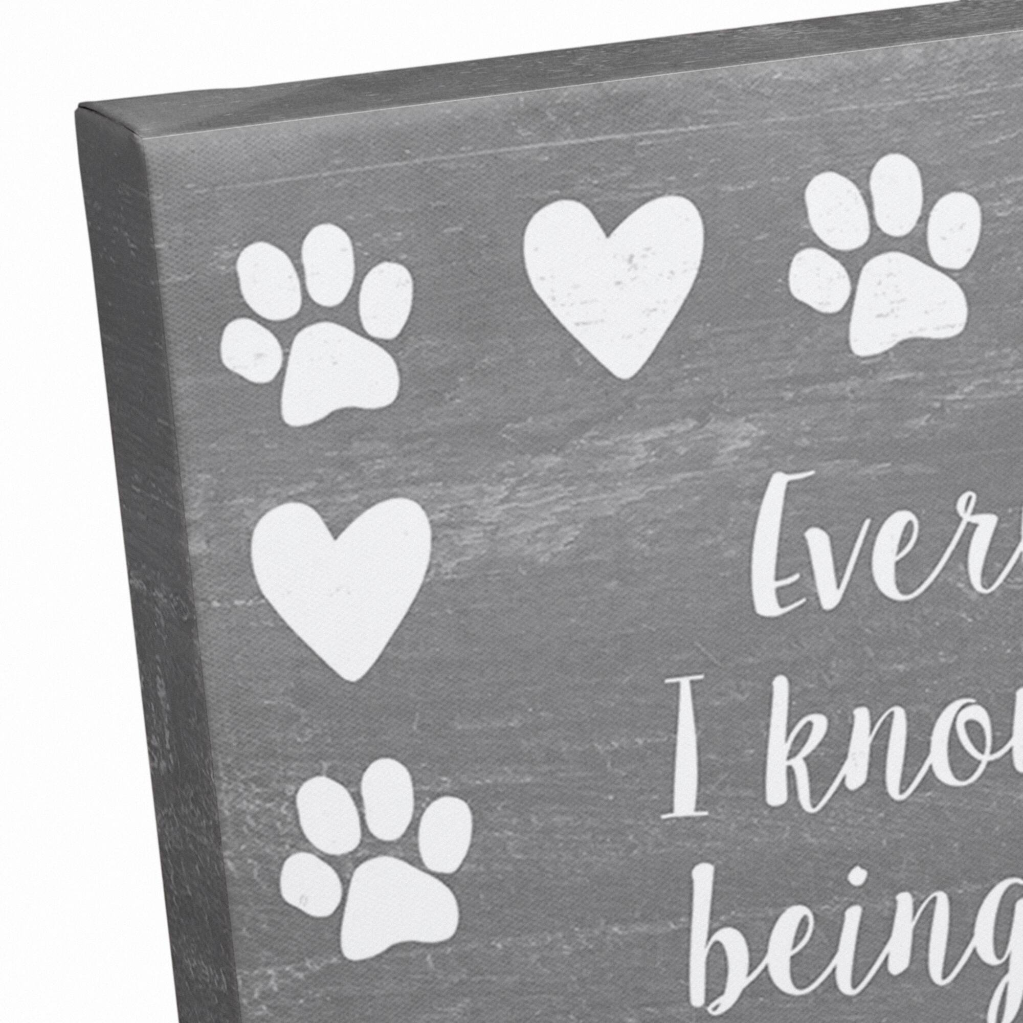I Learned From a Dog Canvas Wall Art
